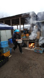 アガペさんの味噌作り。_180112_0010